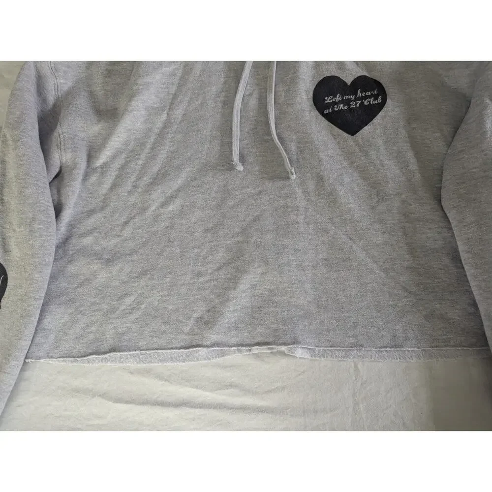 Machine Gun Kelly MGK Hoodie Size L 27 Club Coffee Official Merch Cropped Grey